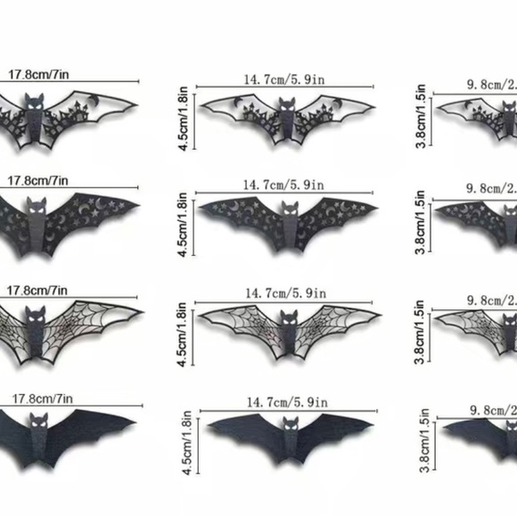 🛍️NIP 3D bat shaped wall stickers - Picture 3 of 4